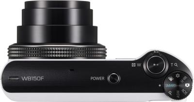 Компактный фотоаппарат Samsung WB150F White (EC-WB150FBPWRU) - вид сверху