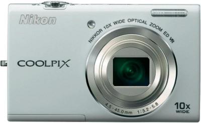 Компактный фотоаппарат Nikon Coolpix S6200 White - общий вид