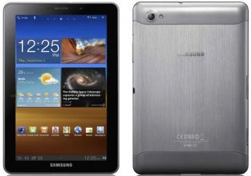 Планшет Samsung Galaxy Tab 7.7 16GB 3G Light Silver (GT-P6800) - спереди и сзади