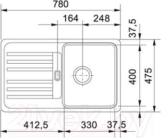 Мойка кухонная Franke EFG 614-78 (114.0185.132)