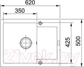 Мойка кухонная Franke Maris MRG 611C (114.0198.353) - схема