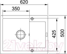 Мойка кухонная Franke Maris MRG 611C (114.0198.368) - схема