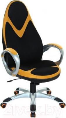Кресло офисное Halmar Amos (черный/оранжевый)