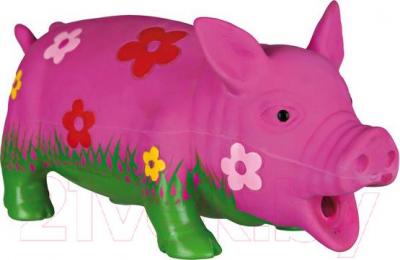 Игрушка для собак Trixie Свинка с цветами 35185 (со звуком) - общий вид