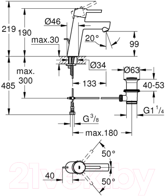 Смеситель GROHE Concetto 23450001