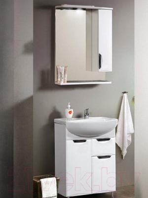 Шкаф с зеркалом для ванной Belux Сонет-Сити В60Ш (правый)