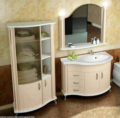 Шкаф для ванной Belux Ария ПН80 (бежевый, правый)