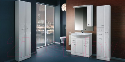 Шкаф с зеркалом для ванной Belux Адажио В80Ш (правый)