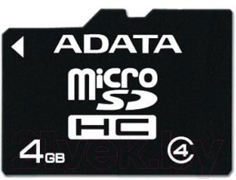 Карта памяти A-data microSDHC (Class 4) 4GB (AUSDH4GCL4-R) - общий вид