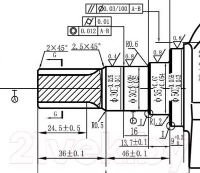 Двигатель бензиновый ZigZag GX 270 (177F/P-P10) - схема коленвала