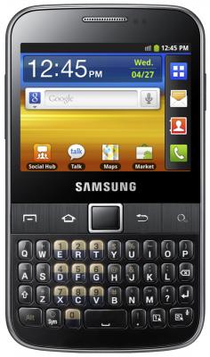 Смартфон Samsung B5512 Galaxy Y Pro Duos Black (GT-B5512 HKASER) - вид спереди