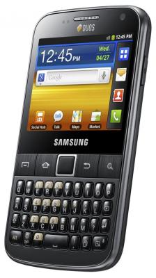 Смартфон Samsung B5512 Galaxy Y Pro Duos Black (GT-B5512 HKASER) - общий вид