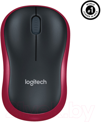 Мышь Logitech M185 910-002240 / 910-002633 (черный/красный)