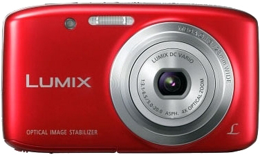 Компактный фотоаппарат Panasonic Lumix DMC-S5EE-R (Red) - вид спереди