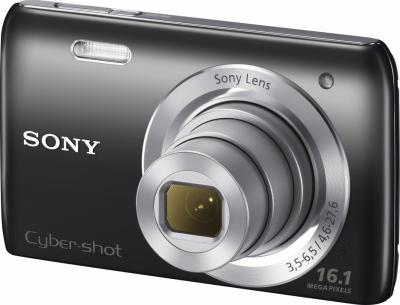 Компактный фотоаппарат Sony Cyber-shot DSC-W670 (черный) - общий вид