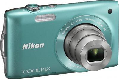 Компактный фотоаппарат Nikon Coolpix S3300 Green - общий вид