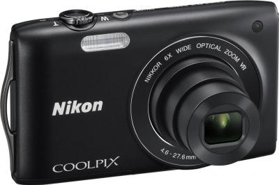 Компактный фотоаппарат Nikon Coolpix S3300 Black - общий вид