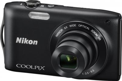 Компактный фотоаппарат Nikon Coolpix S3300 Black - общий вид