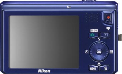 Компактный фотоаппарат Nikon Coolpix S6300 Blue (Blue) - вид сзади