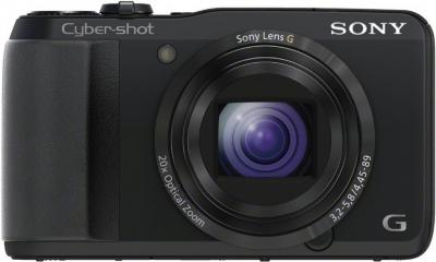 Компактный фотоаппарат Sony Cyber-shot DSC-HX20V (Black) - вид спереди