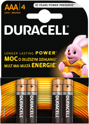 Комплект батареек Duracell LR03/MN2400/AAA 4BP
