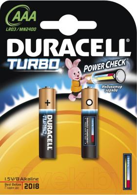 Комплект батареек Duracell Turbo LR03/MN2400/AAA 2BP