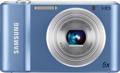 Компактный фотоаппарат Samsung ST66 (EC-ST66ZZBPURU) Blue - вид спереди