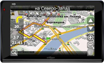 GPS навигатор Starway 5X new Навител Беларусь - вид спереди