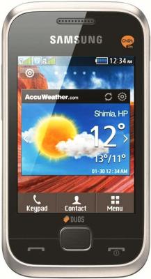 Мобильный телефон Samsung C3312 Duos Silver (GT-C3312 MSASER) - вид спереди
