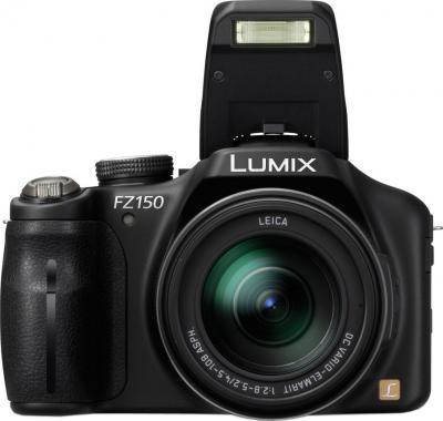 Компактный фотоаппарат Panasonic Lumix DMC-FZ150EE-K - вид спереди