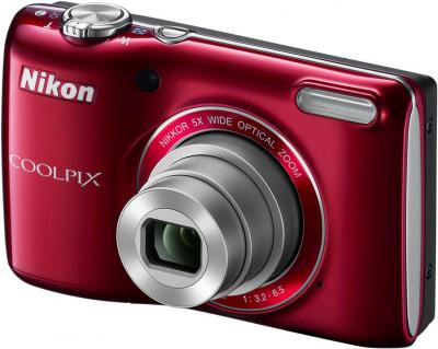Компактный фотоаппарат Nikon Coolpix L26 Red - общий вид