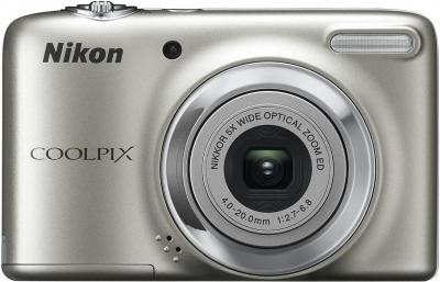 Компактный фотоаппарат Nikon Coolpix L25 Silver - общий вид