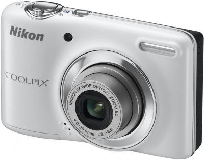 Компактный фотоаппарат Nikon Coolpix L25 White - общий вид