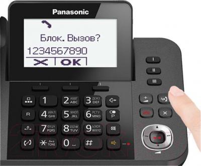 Беспроводной телефон Panasonic KX-TGF320RUM - кнопка блокировки вызова