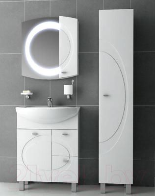 Шкаф-пенал для ванной Ванланд Монако 2 (белый, правый)