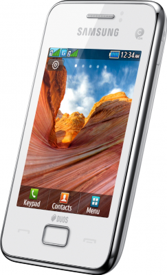 Мобильный телефон Samsung S5222 Star 3 Duos White (GT-S5222 UWASER) - общий вид