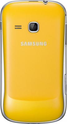 Смартфон Samsung S6500 Galaxy Mini 2 Yellow (GT-S6500 ZYDSER) - вид сзади