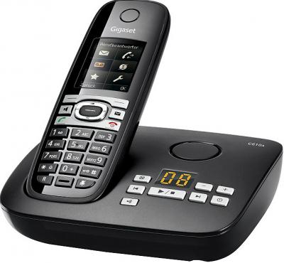 Беспроводной телефон Gigaset C610A - общий вид (черный)