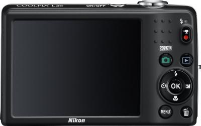 Компактный фотоаппарат Nikon Coolpix L26 Black - вид сзади