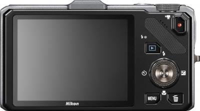 Компактный фотоаппарат Nikon Coolpix S9300 Silver - вид сзади