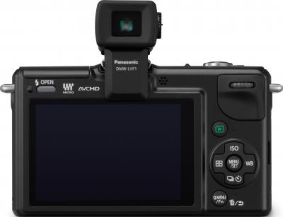 Беззеркальный фотоаппарат Panasonic Lumix DMC-GF2KEE-K - вид сзади