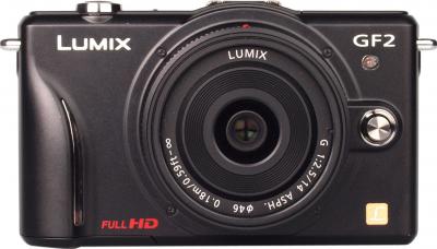 Беззеркальный фотоаппарат Panasonic Lumix DMC-GF2KEE-K - вид спереди