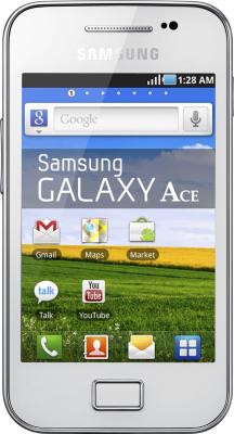 Смартфон Samsung S5830I Galaxy Ace White - вид спереди