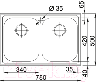 Мойка кухонная Franke ETX 620-50 (101.0030.481)