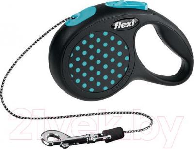 Поводок-рулетка Flexi Design 12162 (ХS, синий) - общий вид