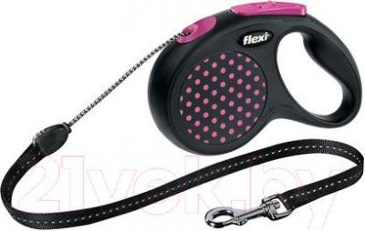 Поводок-рулетка Flexi Design 12176 (S, розовый) - общий вид