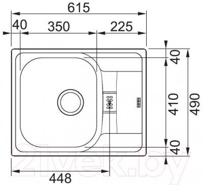 Мойка кухонная Franke Polar PXN 614-60 (101.0192.905)