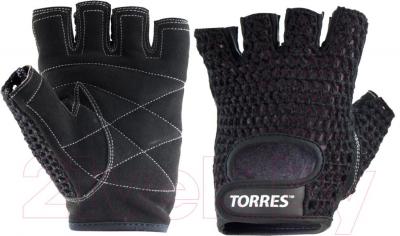 Перчатки для пауэрлифтинга Torres PL6045L (L, черный)