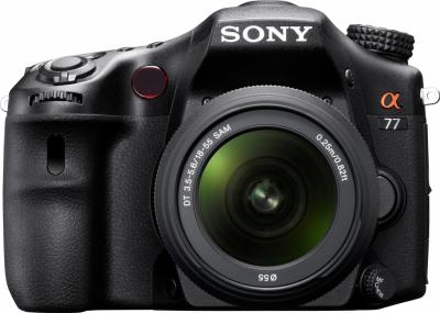 Зеркальный фотоаппарат Sony Alpha SLT-A77VK - вид спереди