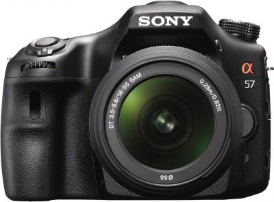 Зеркальный фотоаппарат Sony Alpha SLT-A57K - вид спереди